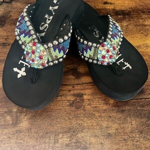 Gypsy Soule Beaded Sandals 6.5